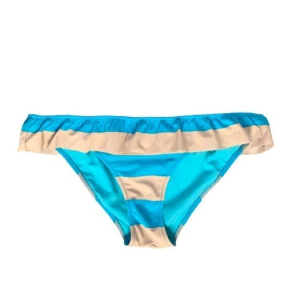 Victoria’s Secret Bikini Bottoms Cheeky Swimwear Bathing suit Stripes Low rise - Picture 1 of 5